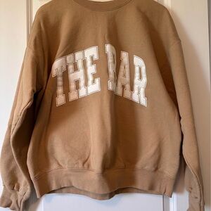 The Bar Tan Crewneck Sweater
